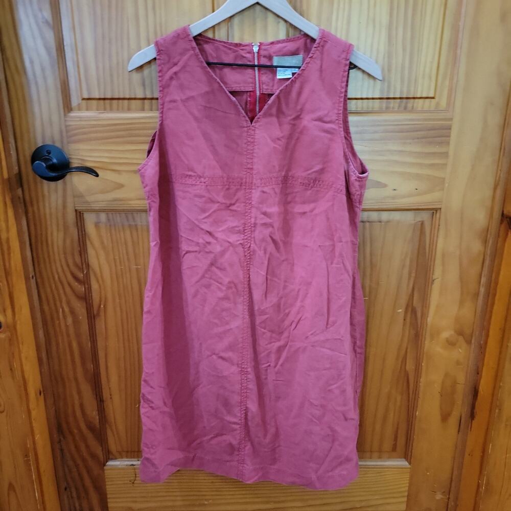 The Territory Ahead Burnt Red Linen Blend Dress Size 12